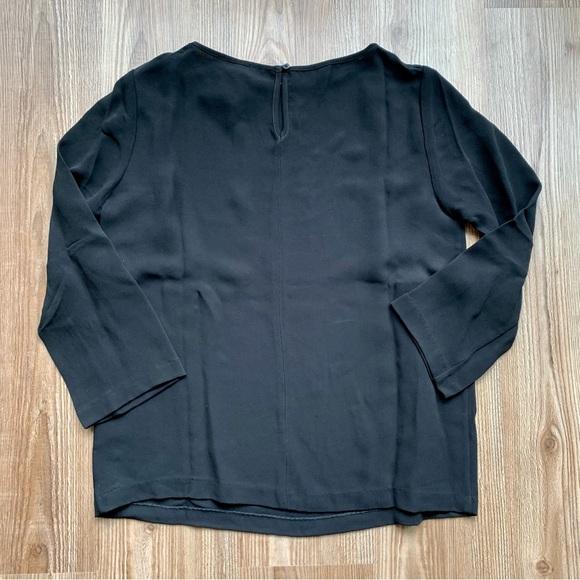 Brooks Brothers Crepe Crew Neck Blouse - Picture 3 of 5